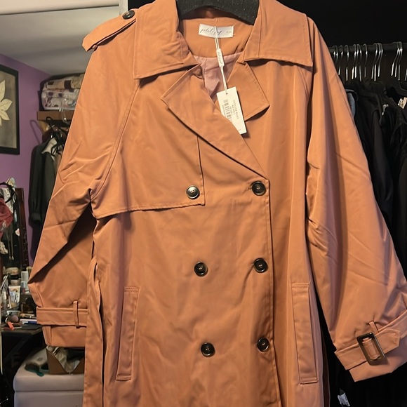 Petal and Pup Womens Trina Button Front Trench Coat - Picture 5 of 5